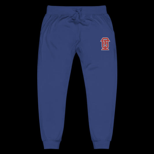 Embroidered fleece sweatpants